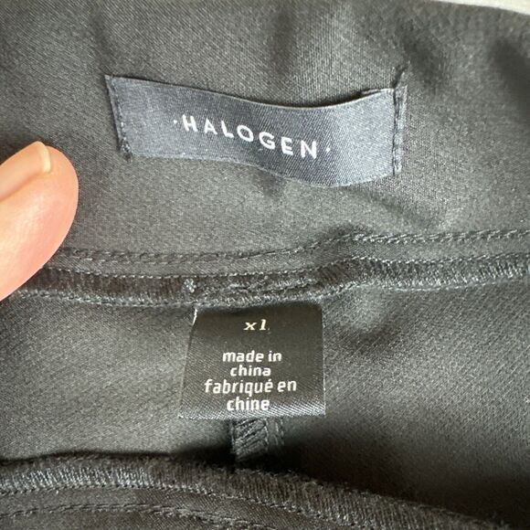 NWT Halogen High Waisted Trousers Women's XL Black Wide Leg Elastic Waist (0796) - Picture 2 of 9